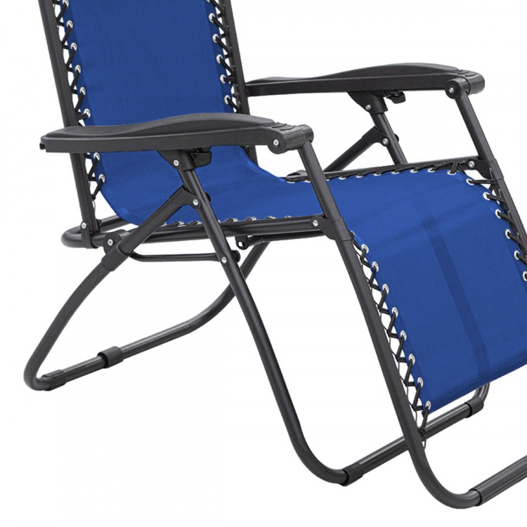 Zero Gravity Reclining Deck Chair - Blue