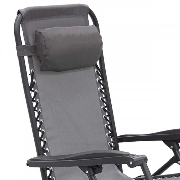 Zero Gravity Reclining Deck Chair Grey