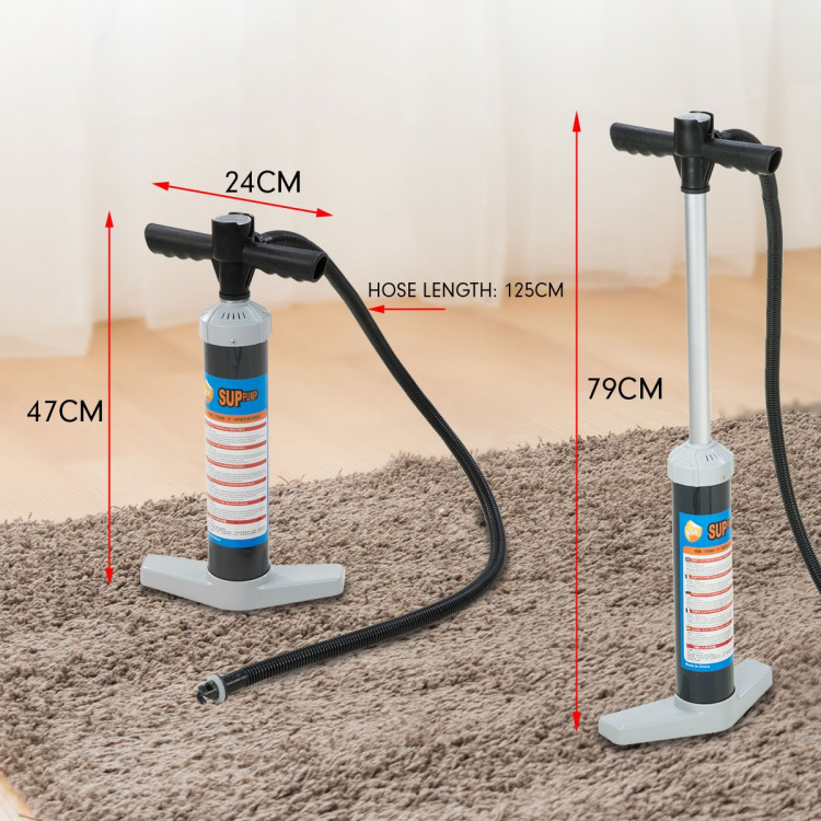 Manual Hand SUP Pump for Inflatables Air Mattresses Beds Toys Mats