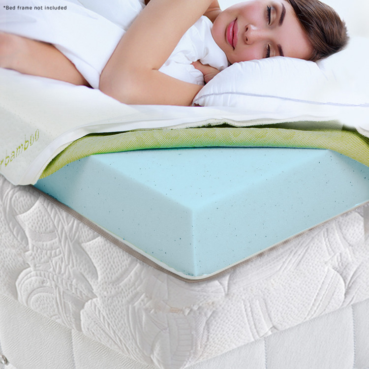 Cool GEL Memory Foam Mattress Topper Queen Bedroom Living