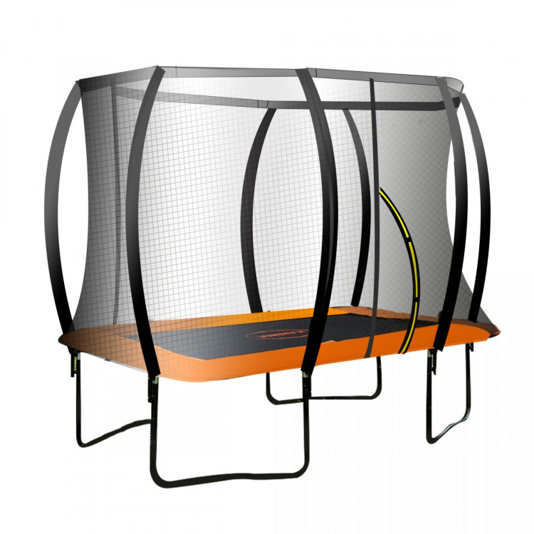 Kahuna Trampoline 8 ft x 11 ft Rectangular Outdoor Orange