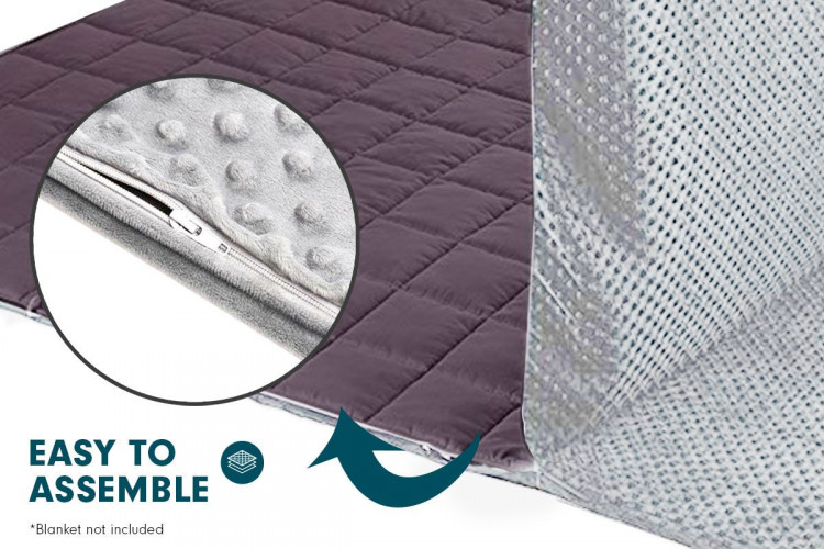 Weighted Blanket Qulit Doona Cover 152 x 203cm Grey Bedroom Living