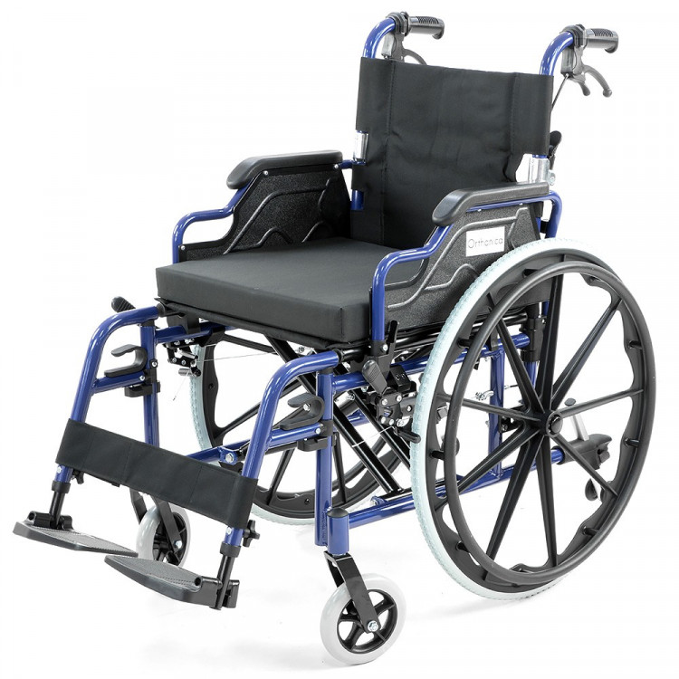 Orthonica Wheelchair Manual Mobility Aid- Lincoln Blue - Aged Care - Living