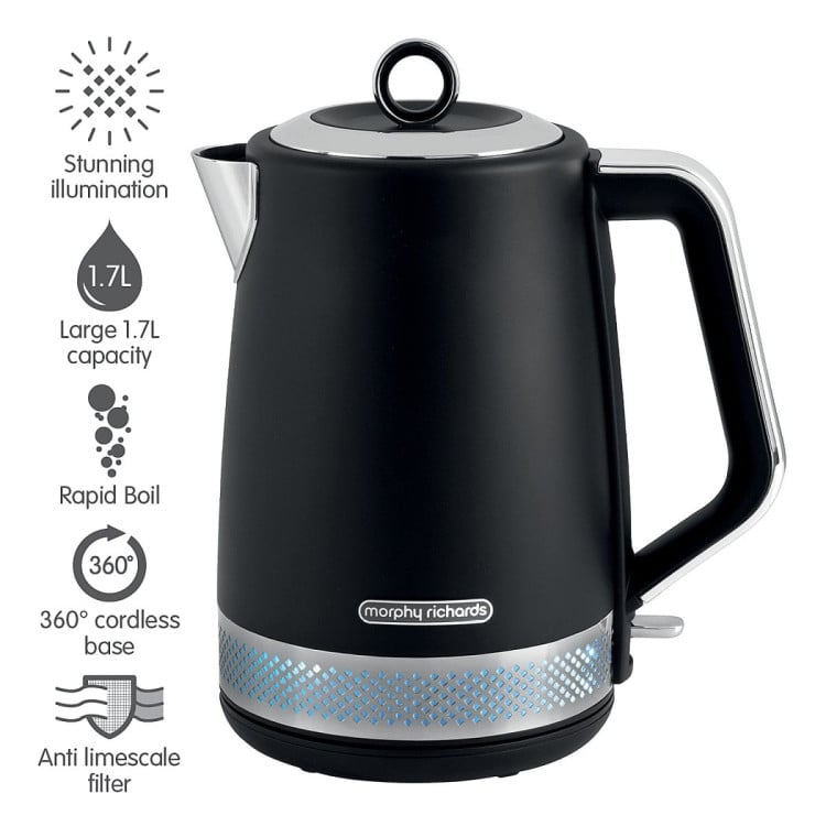 Morphy Richards 1.7L Illumination Jug Kettle - Black image 4