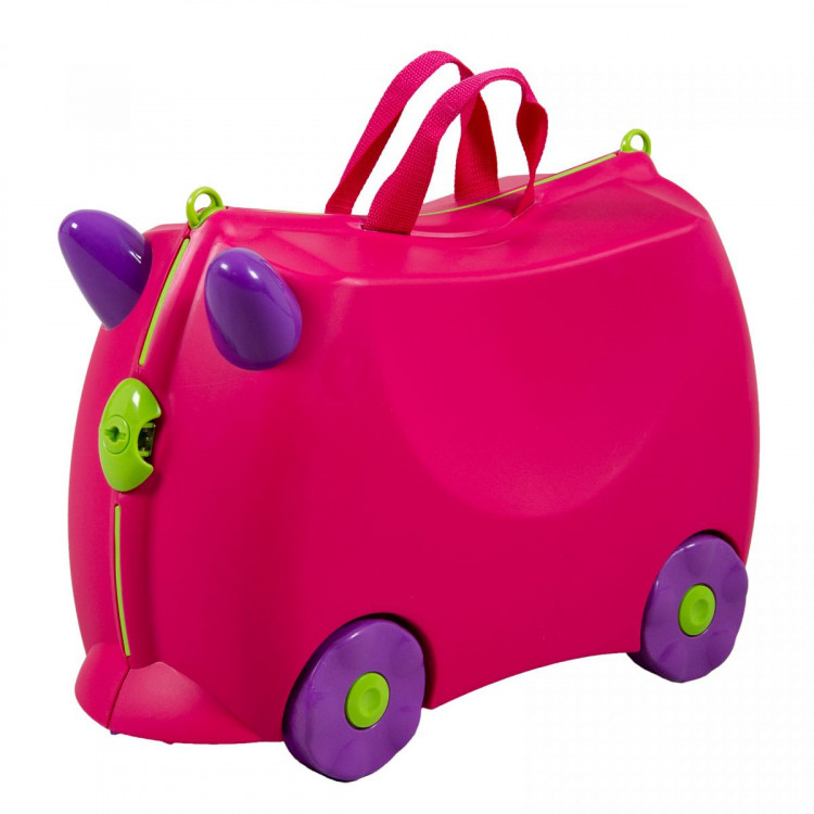 Kiddicare Bon Voyage Kids Ride On Suitcase Luggage Pink