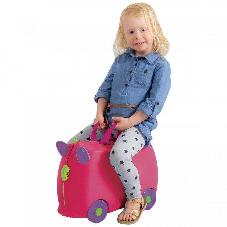 Kiddicare Bon Voyage Kids Ride On Suitcase Luggage Pink image 7