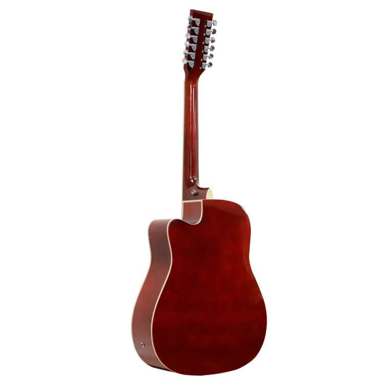 Karrera Acoustic Guitar 12-String with EQ - Sunburst image 4