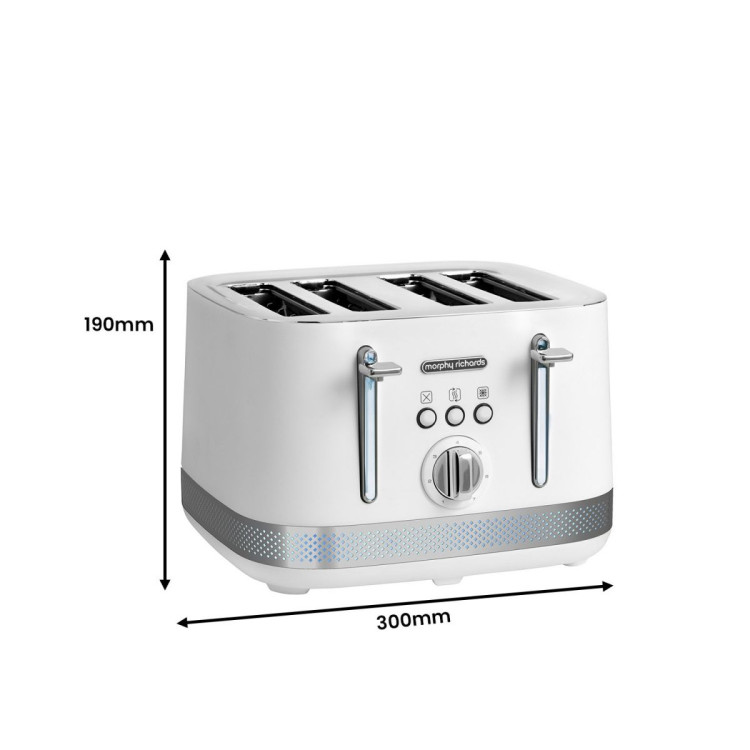 Morphy Richards Illumination 4 Slice 1800W Toaster - White image 3