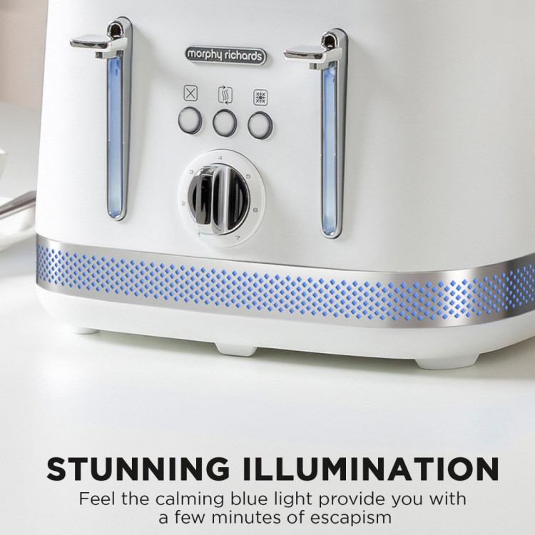 Morphy Richards Illumination 4 Slice 1800W Toaster - White image 5