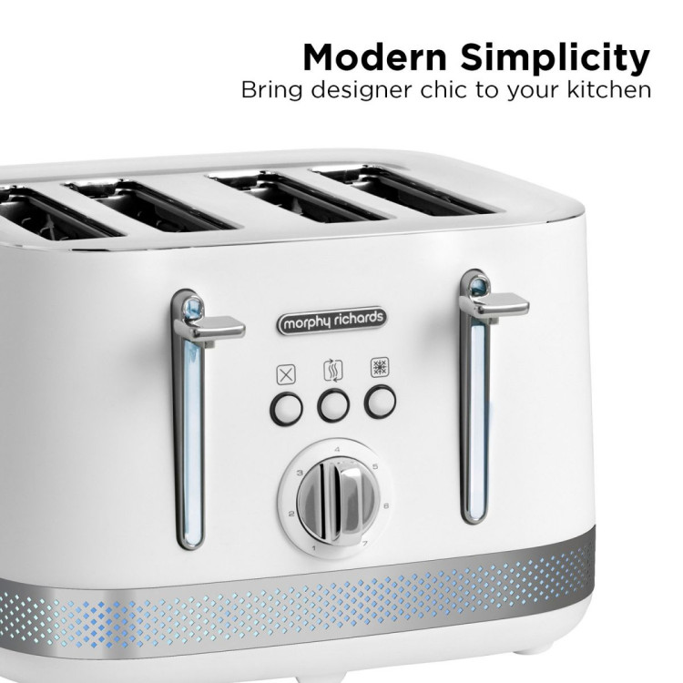Morphy Richards Illumination 4 Slice 1800W Toaster - White image 8