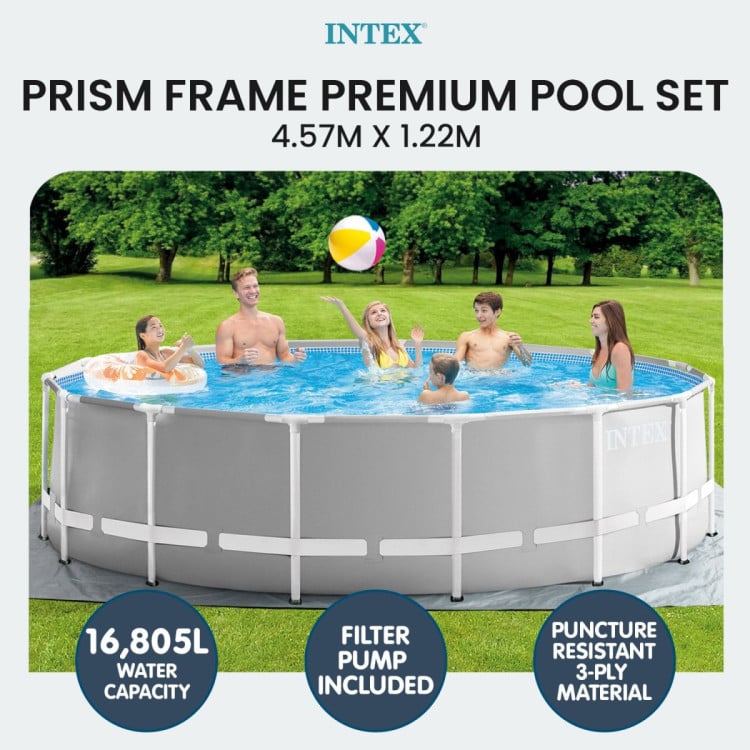 Intex 26726NP Prism Frame Swimming Pool 4.57m x 1.22m with Pump image 13