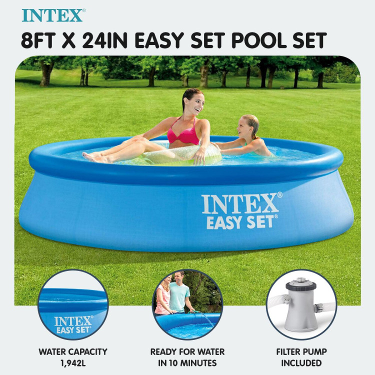 Intex 28108AU Easy Set Above Ground Swimming Pool 2.44m x 61cm image 10