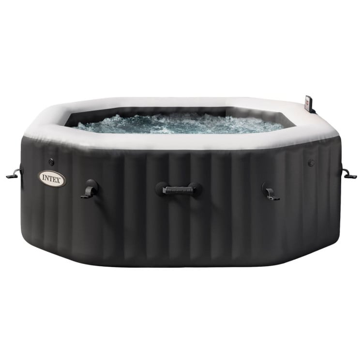 Intex PureSpa Jet Bubble Deluxe 6-Person Inflatable Hot Tub Onyx Black