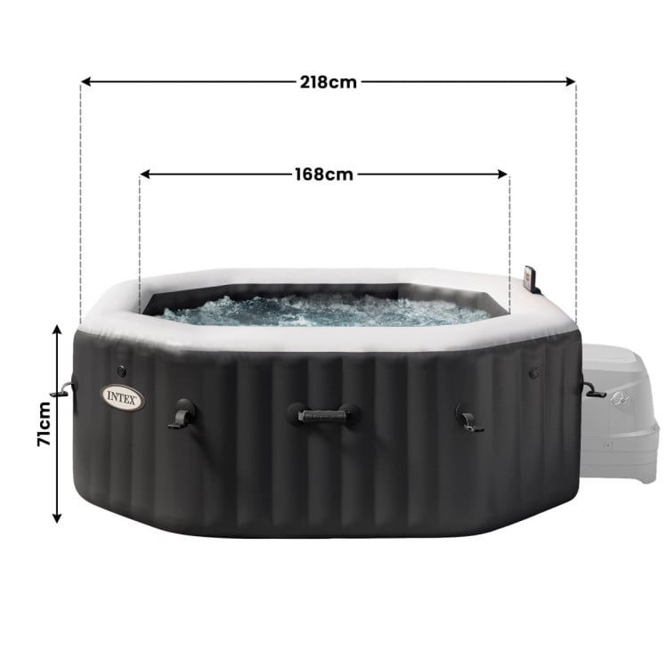 Intex PureSpa Jet Bubble Deluxe 6-Person Inflatable Hot Tub Onyx Black image 4