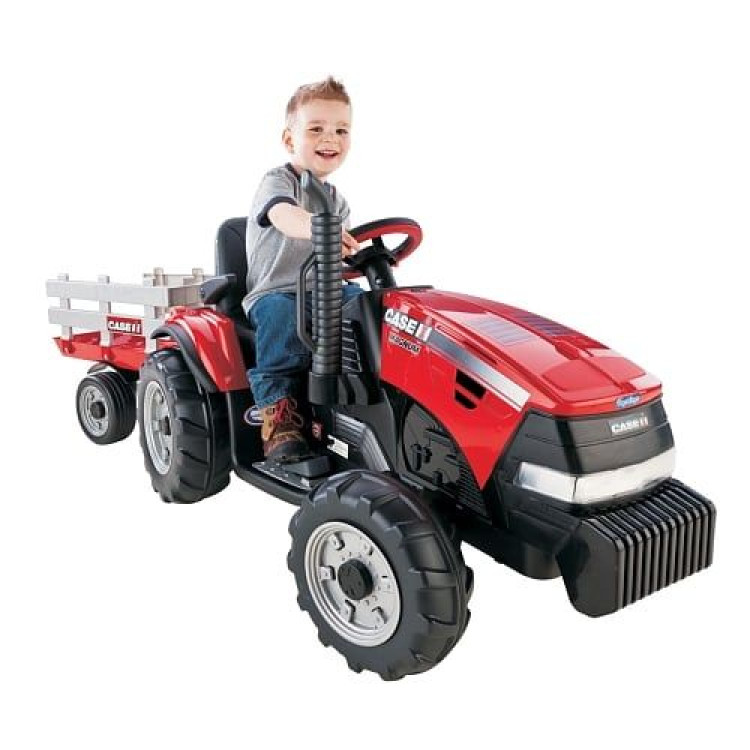 Case IH Magnum 12V Battery-Powered Kids Ride-On Tractor with Detachable Trailer, 2 Speeds & Parent Lockout image 4