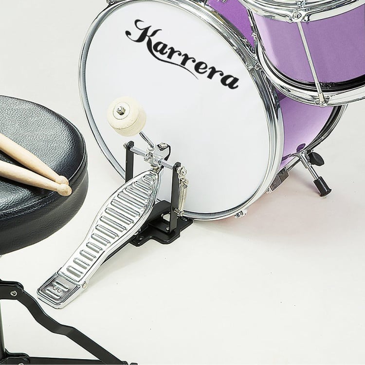Karrera Childrens 4pc Drum Kit - Purple image 4