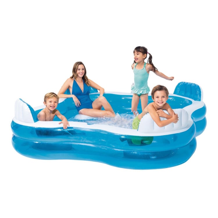 Intex Swim Center Square Inflatable Family Lounge Pool image 3