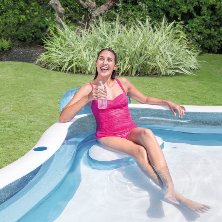 Intex Swim Center Square Inflatable Family Lounge Pool image 7