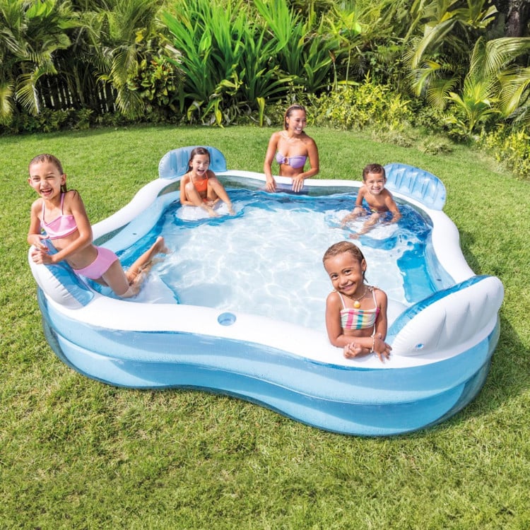 Intex Swim Center Square Inflatable Family Lounge Pool image 8