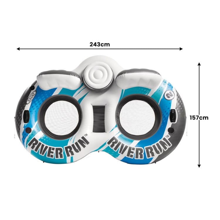 Intex River Run 2 Inflatable Floating Lake Tube - Blue Rapids image 4