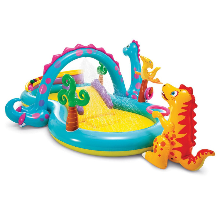 Intex 57135NP Dinoland Play Centre Inflatable Kids Pool with Slide image 2