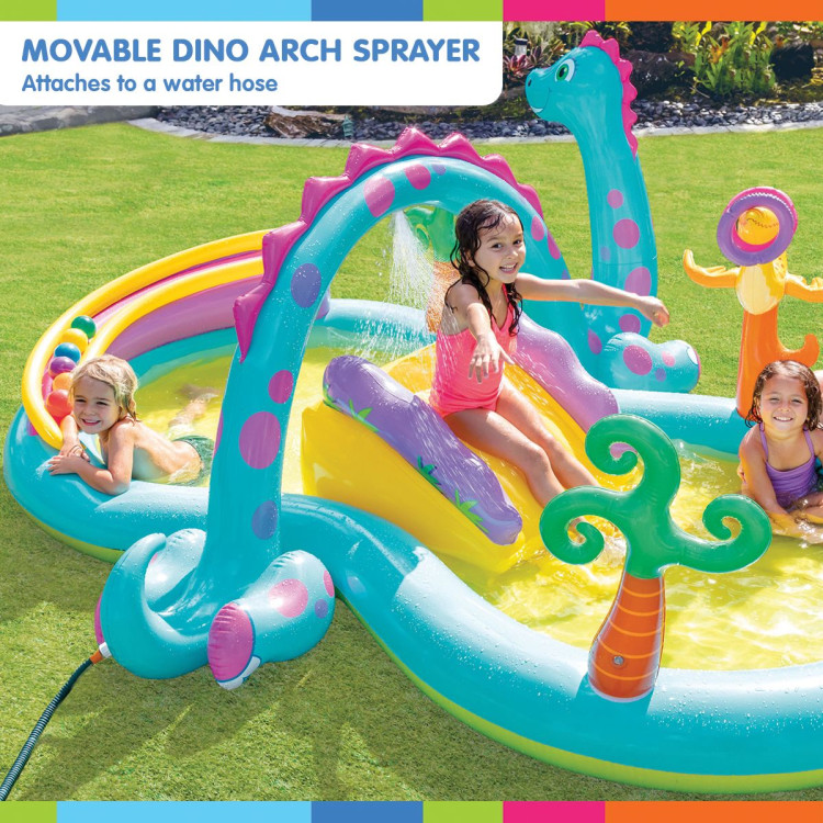 Intex 57135NP Dinoland Play Centre Inflatable Kids Pool with Slide image 7