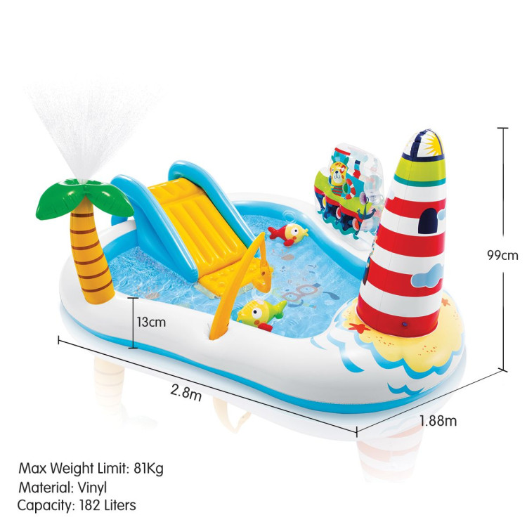 Intex 57162NP Fishing Fun Play Centre Inflatable Kids Swimming Pool image 9