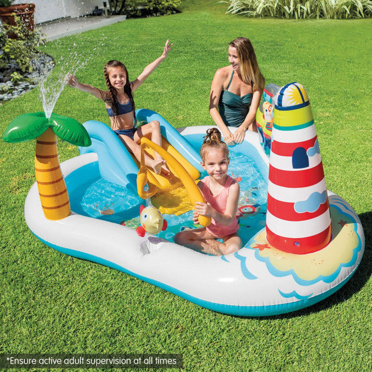 Intex 57162NP Fishing Fun Play Centre Inflatable Kids Swimming Pool image 10