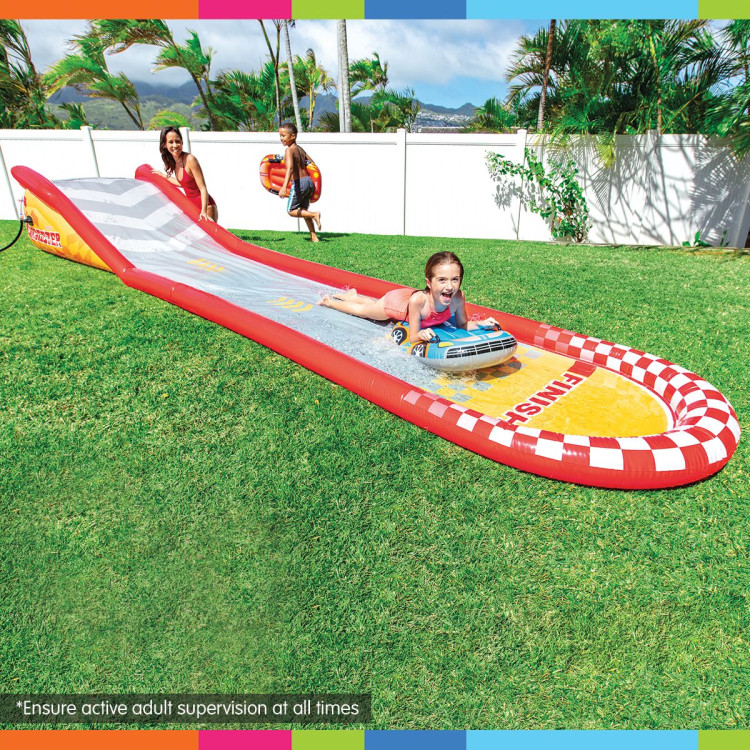 Intex 57167NP Racing Fun 5.6m Outdoor Water Slide with Body Boards image 4