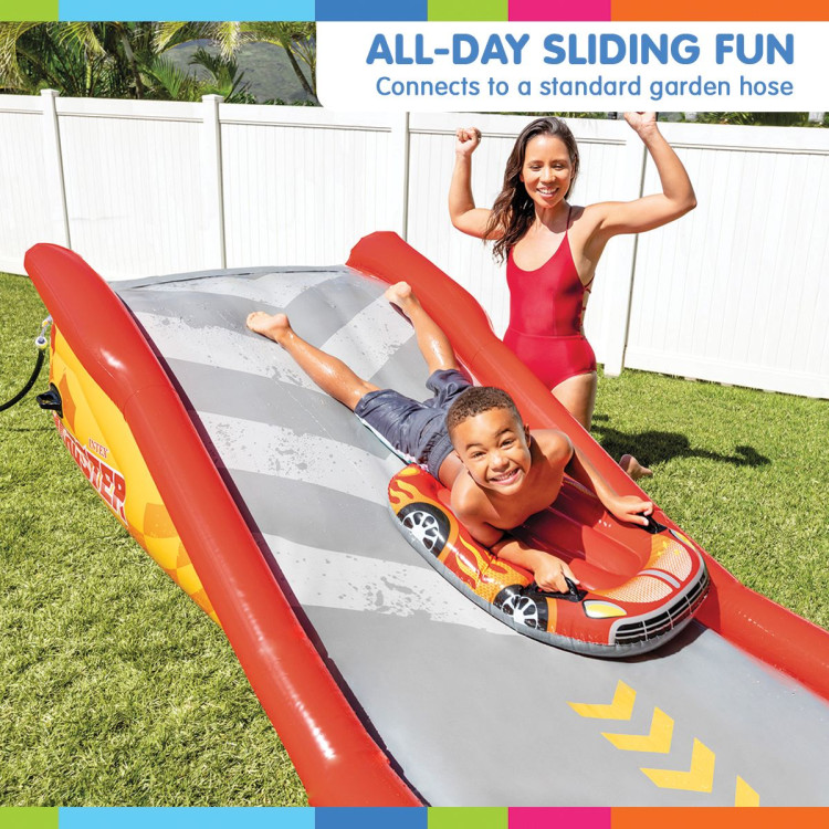 Intex 57167NP Racing Fun 5.6m Outdoor Water Slide with Body Boards image 5