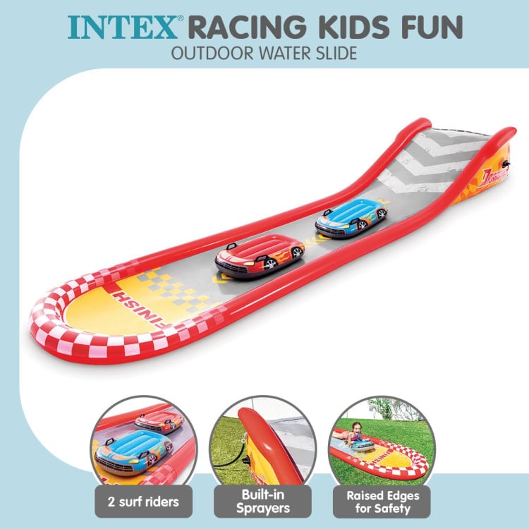 Intex 57167NP Racing Fun 5.6m Outdoor Water Slide with Body Boards image 7