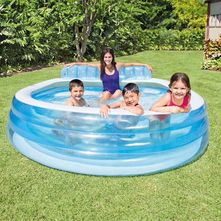Intex Swim Centre Round Inflatable Family Lounge Pool image 4