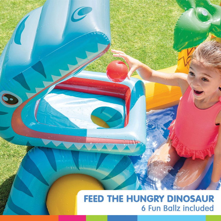 Intex 57444 Dinosaur Play Centre Kids Inflatable Pool with Water Slide image 4