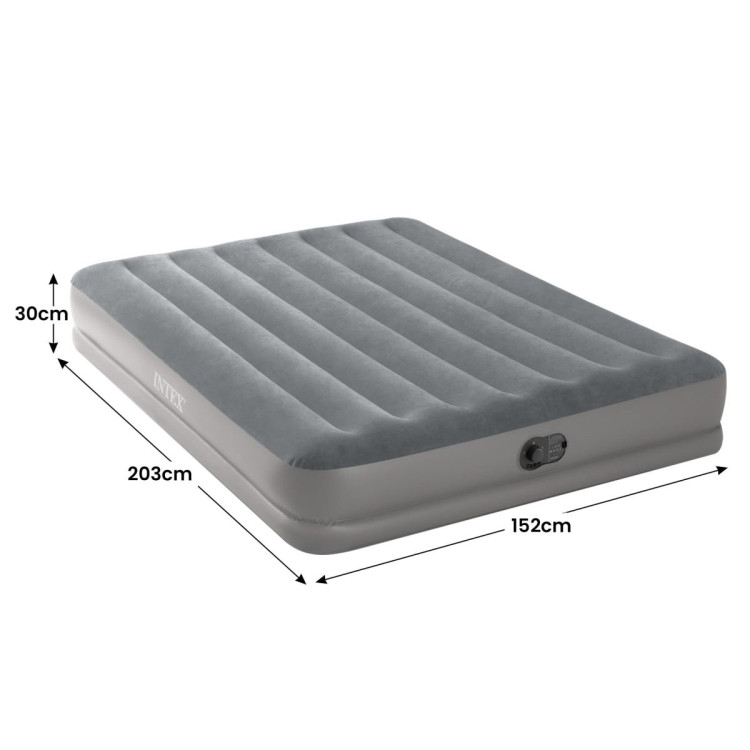 Intex Queen Dura-Beam Prestige Gray Airbed with Fastfill USB Pump image 5
