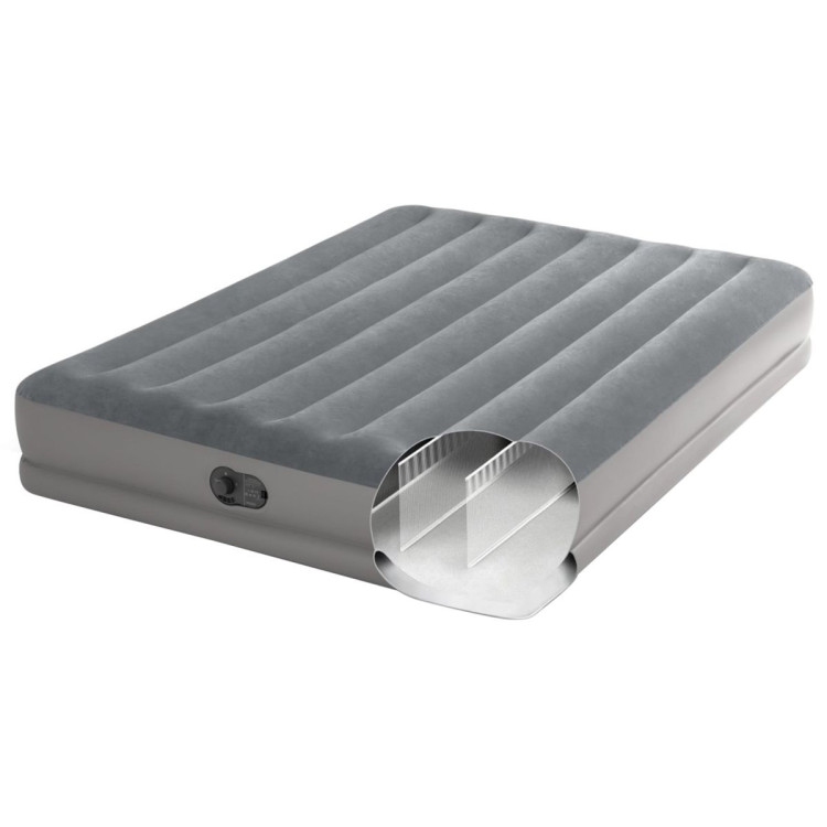 Intex Queen Dura-Beam Prestige Gray Airbed with Fastfill USB Pump image 9