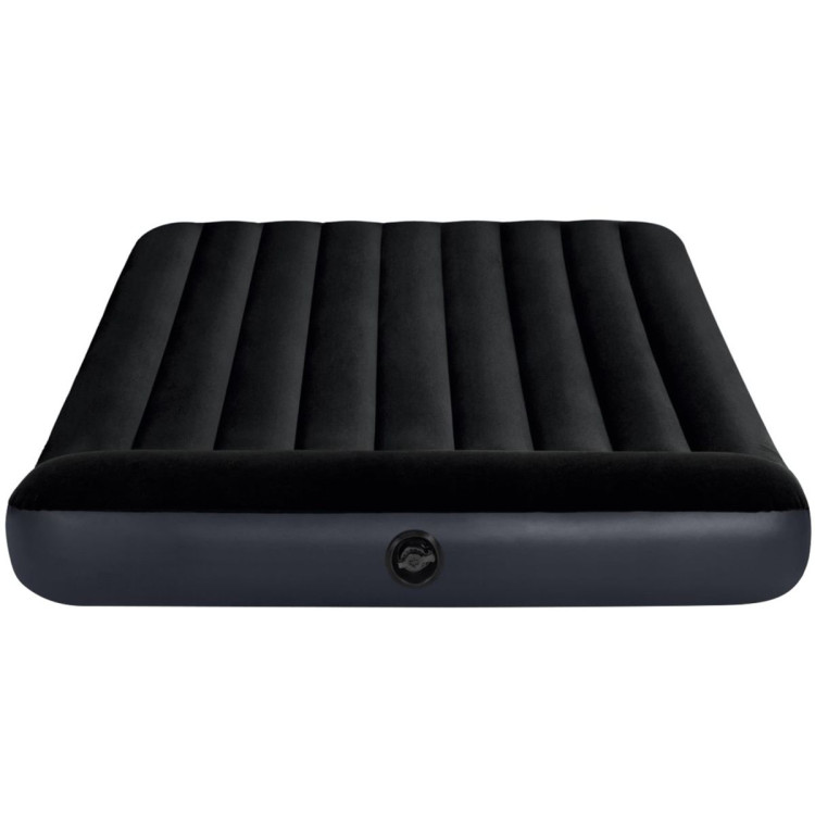 Intex Dura-Beam Classic Inflatable Queen Airbed Mattress with Pillow Rest Black image 8