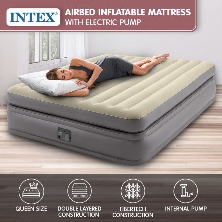 Intex Prime Comfort Queen Air Bed with Electric Pump 64164AN image 10