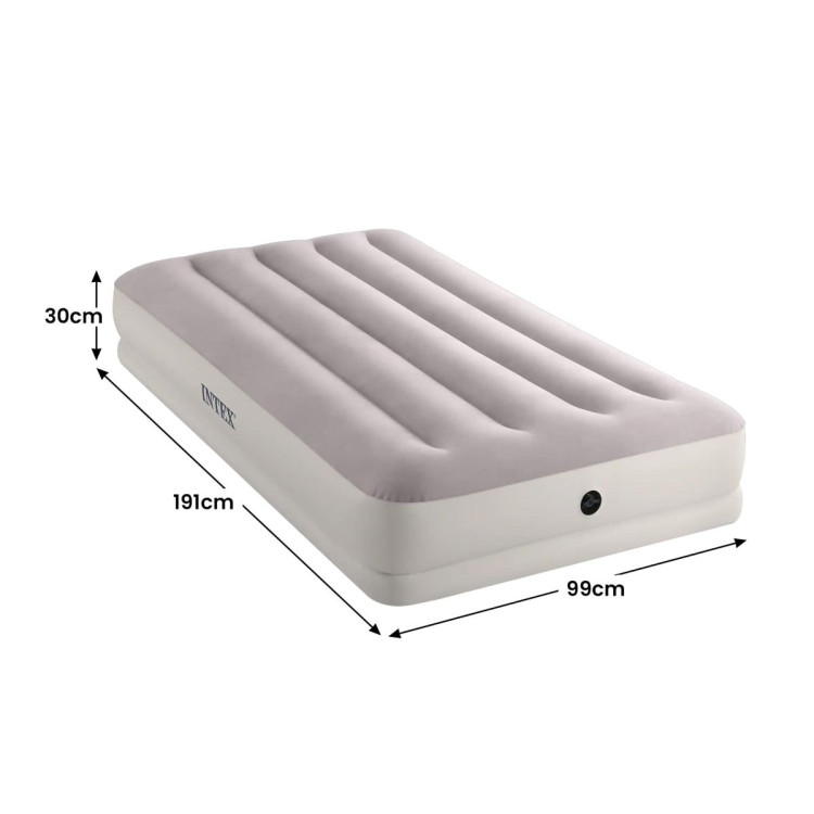Intex Cream Twin Dura-Beam Prestige Mid-Rise Airbed with USB Pump image 5