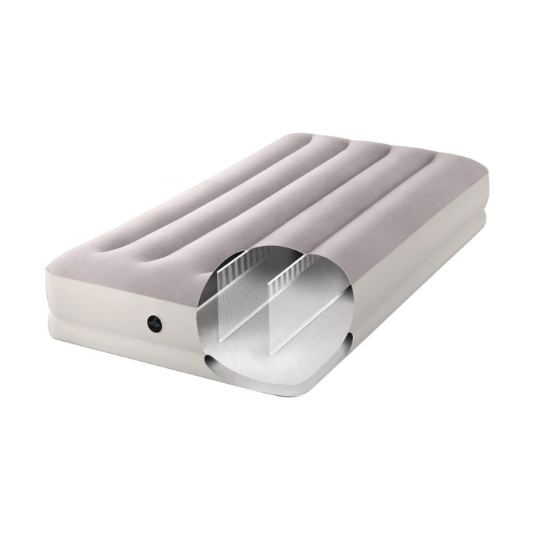 Intex Cream Twin Dura-Beam Prestige Mid-Rise Airbed with USB Pump image 9