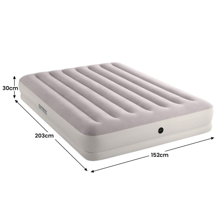 Intex Cream Dura-Beam Prestige Mid-Rise Airbed with USB Pump - Queen image 5