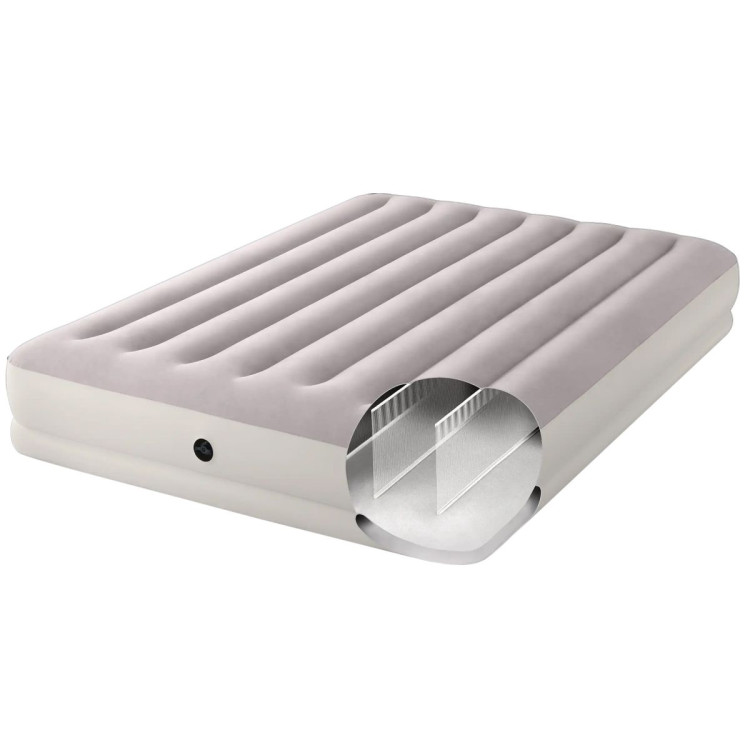 Intex Cream Dura-Beam Prestige Mid-Rise Airbed with USB Pump - Queen image 9