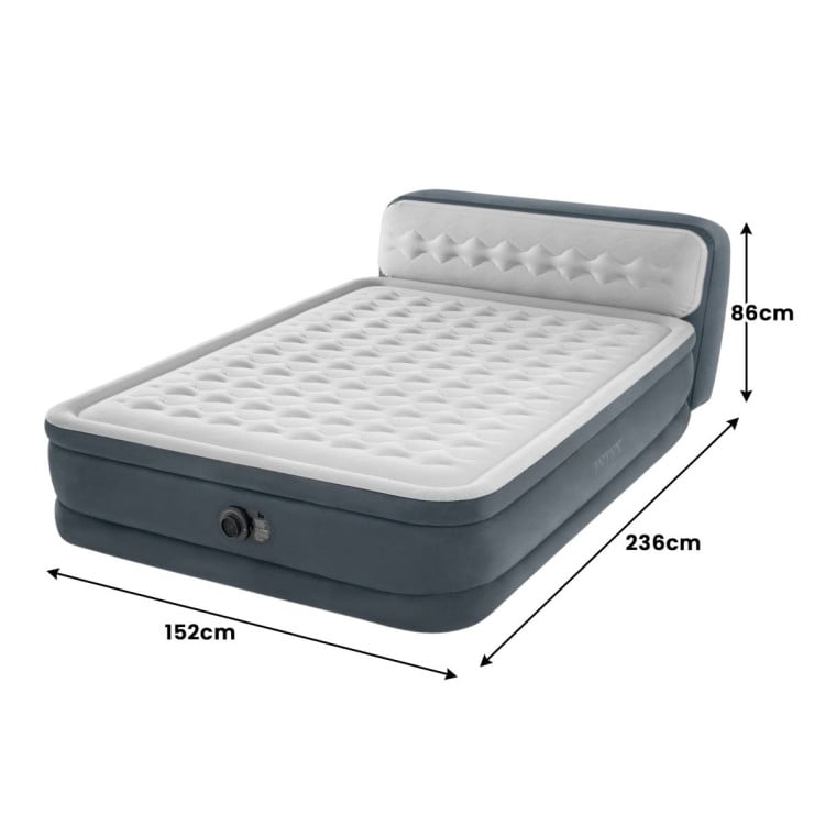 Intex Dura-Beam Deluxe Ultra Plush Headboard Air Mattress - Queen image 4