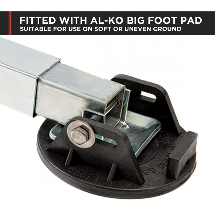 2x AL-KO 590mm Drop Down Stabiliser Leg Corner Fitted with Big Foot image 6