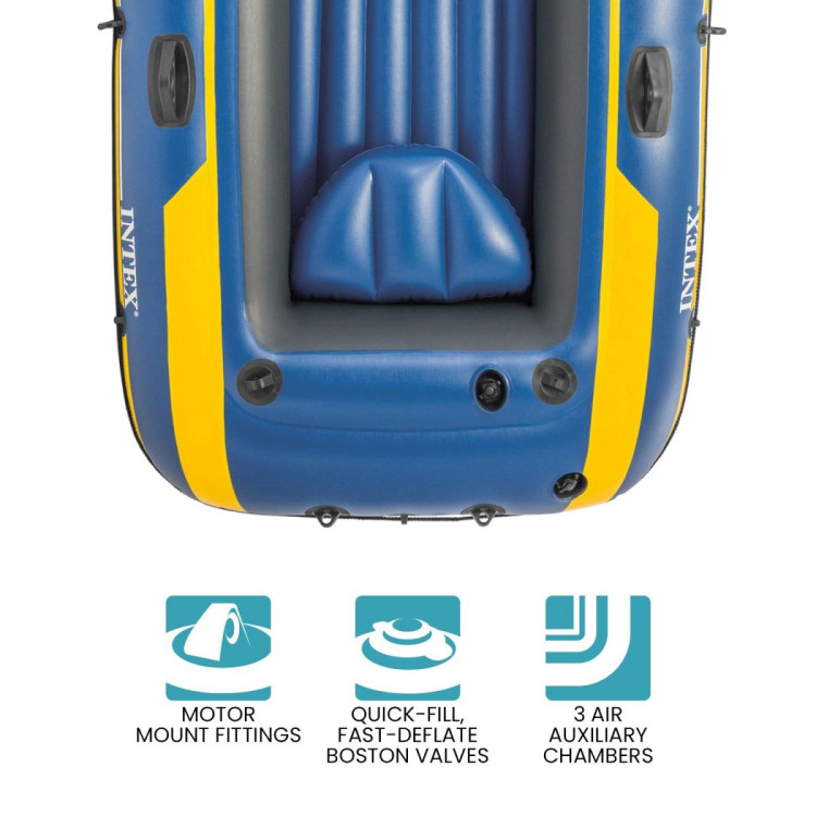 Intex 68370NP Challenger 3 Inflatable Boat Set image 13