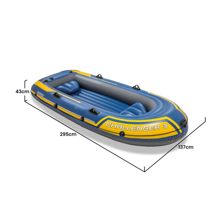 Intex 68370NP Challenger 3 Inflatable Boat Set image 3