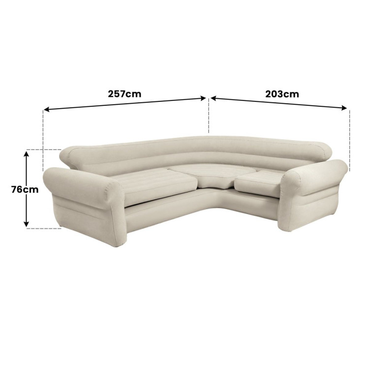 Intex Corner Sofa Inflatable Couch - L-Shaped Corner Sofa image 4