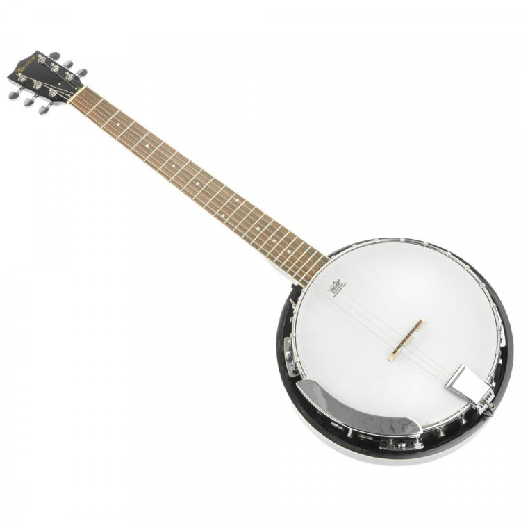Karrera 6 String Resonator Banjo -  Black image 3