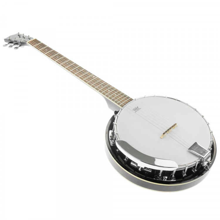 Karrera 6 String Resonator Banjo -  Black image 5