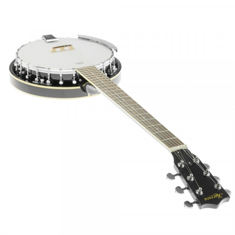 Karrera 6 String Resonator Banjo -  Black image 7