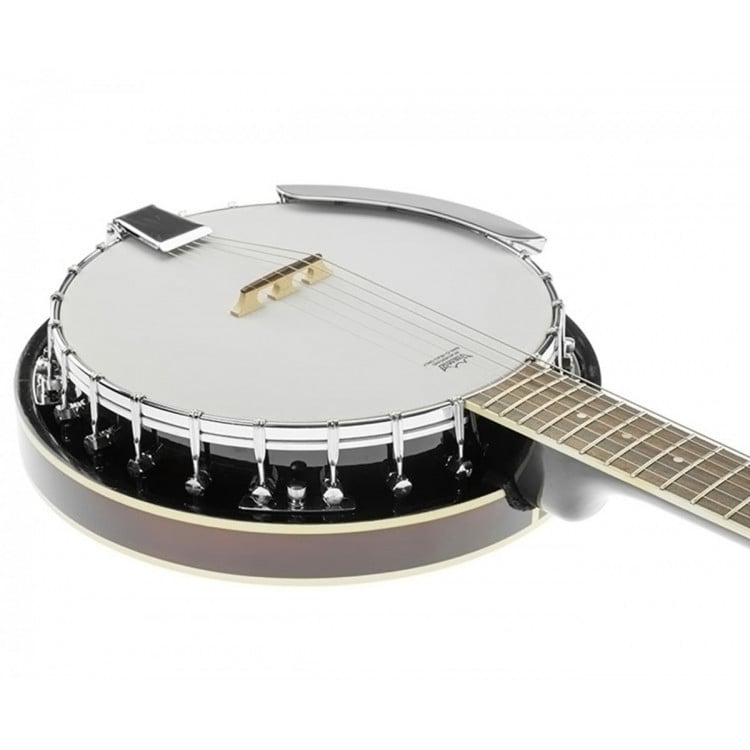 Karrera 6 String Resonator Banjo Guitar -  Brown image 3